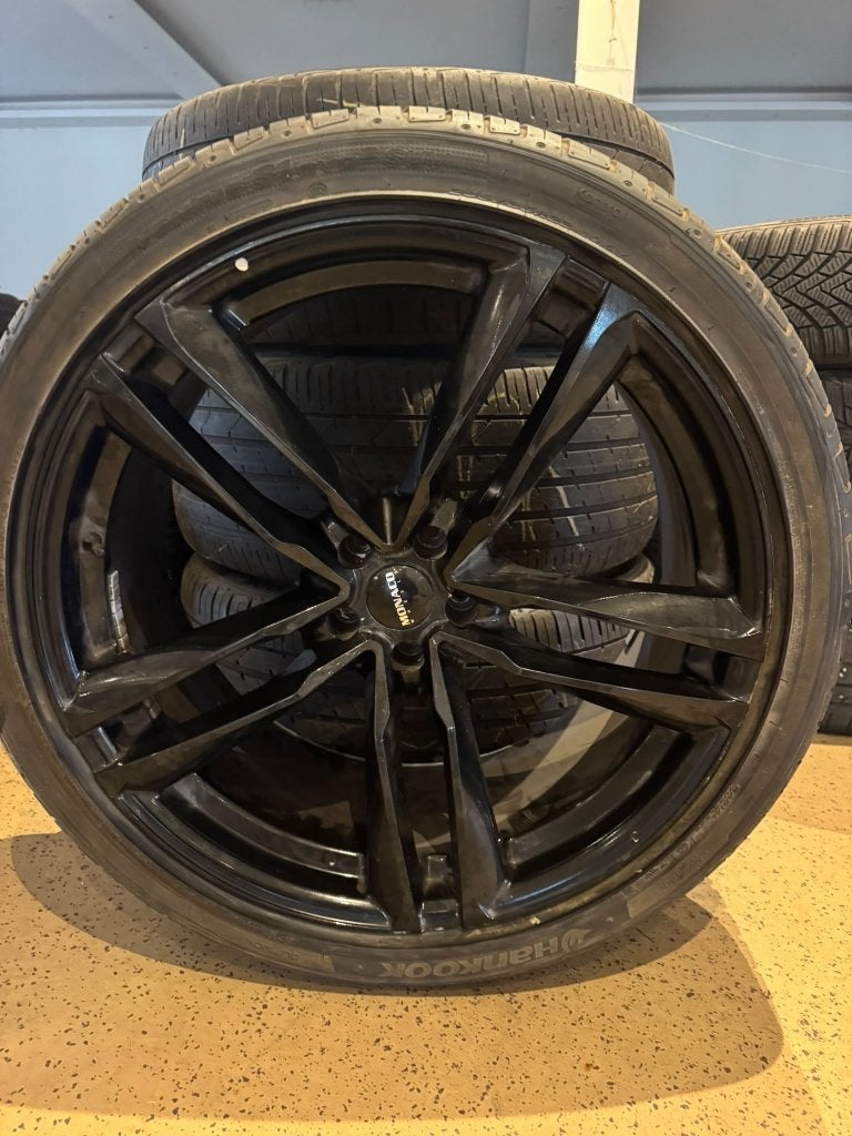 Monaco 20 inch velgen + Hankook 285/35 R20, Ophalen, Gebruikt, 285 mm, Banden en Velgen