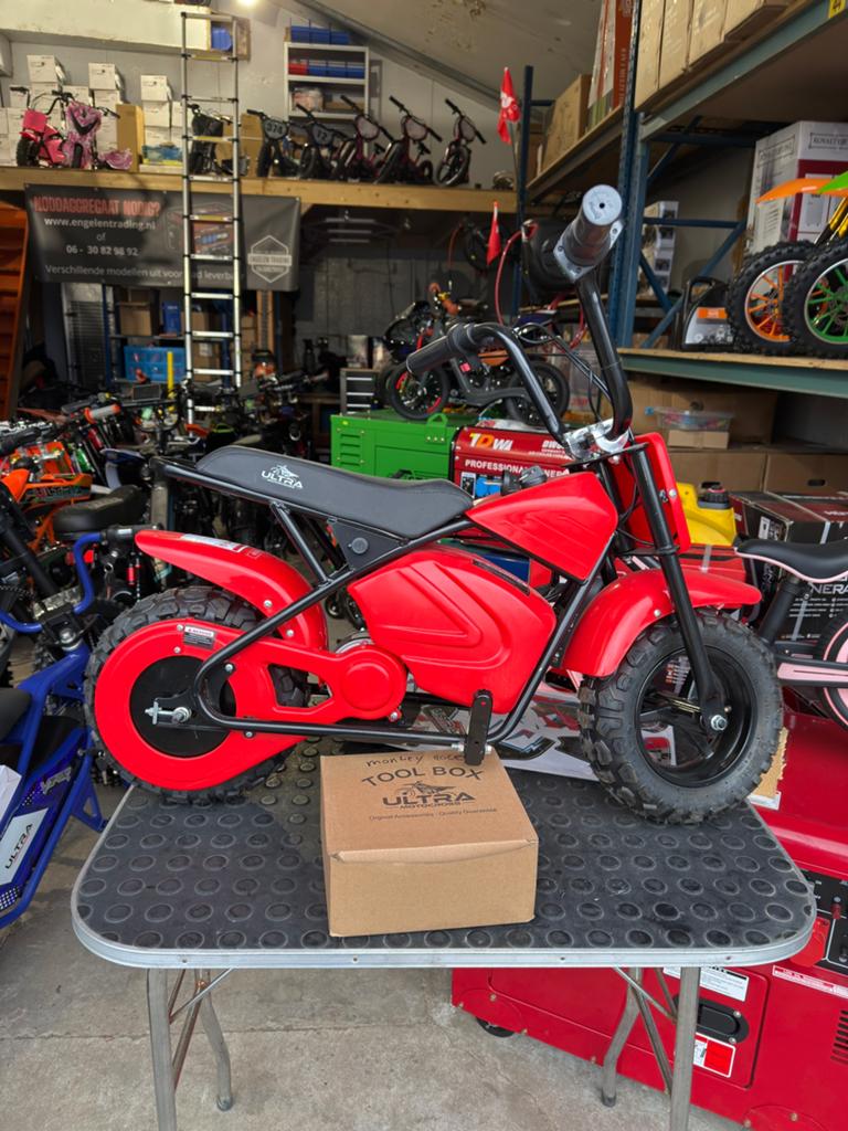 Monkey bike kinder motor accu incl zijwielen, Ophalen, Nieuw