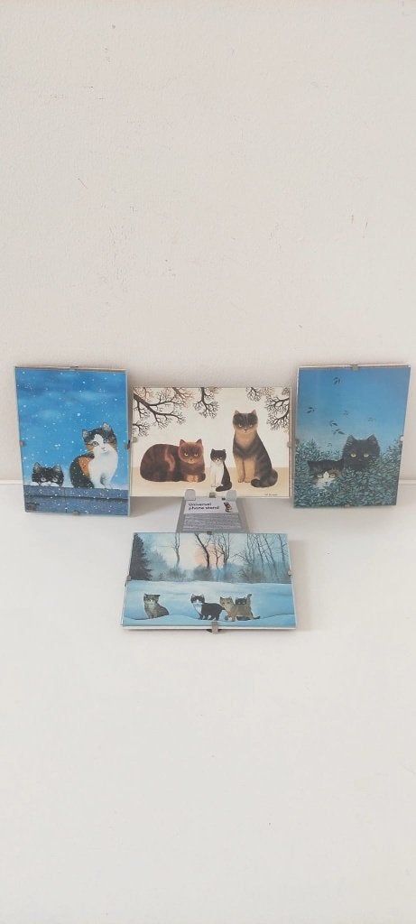 Vintage Katten Ansichtkaarten Anna Hollerer Renate Koblinger, Ophalen of Verzenden, 1960 tot 1980, Ongelopen, Overige thema's