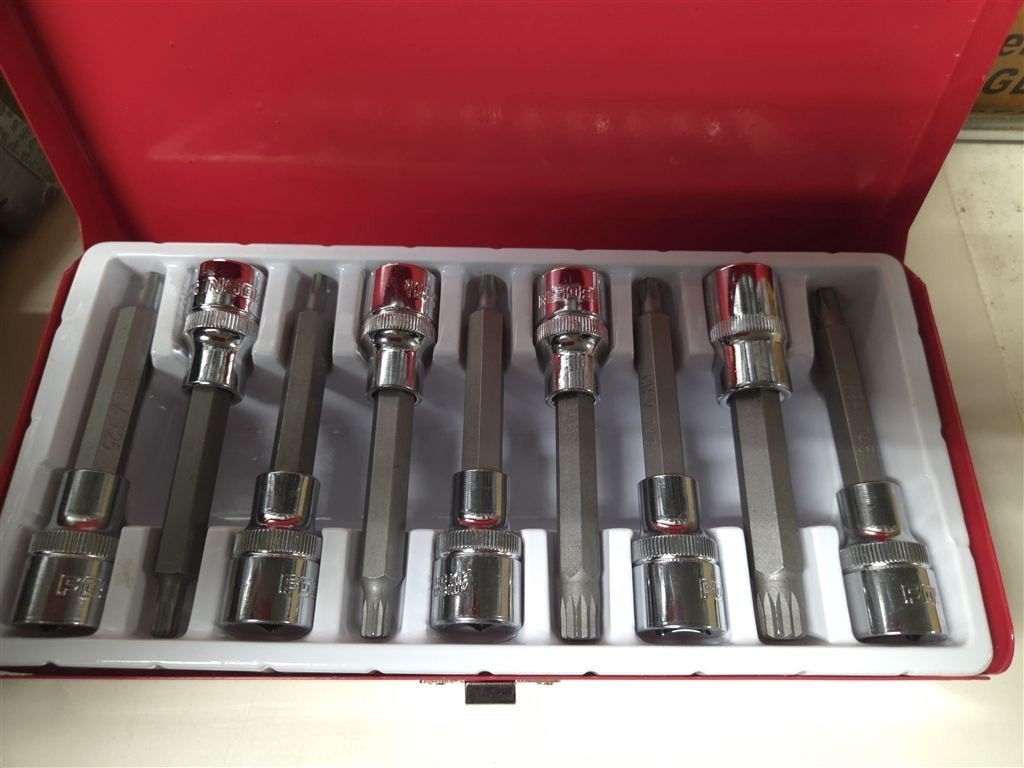 9 delig doppenset veeltand en torx. [404162], Ophalen of Verzenden, Nieuw
