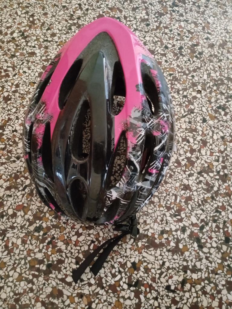 Fietshelm roze/zwart - Transfer G151X - Maat 54-61cm, Fietsen en Brommers, Ophalen, Gebruikt, Overige maten, Transfer