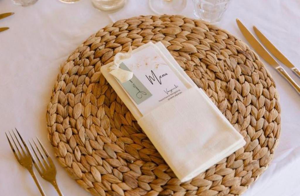 Mooie rotan placemats (25 stuks), 37 cm, Ophalen of Verzenden, Zo goed als nieuw