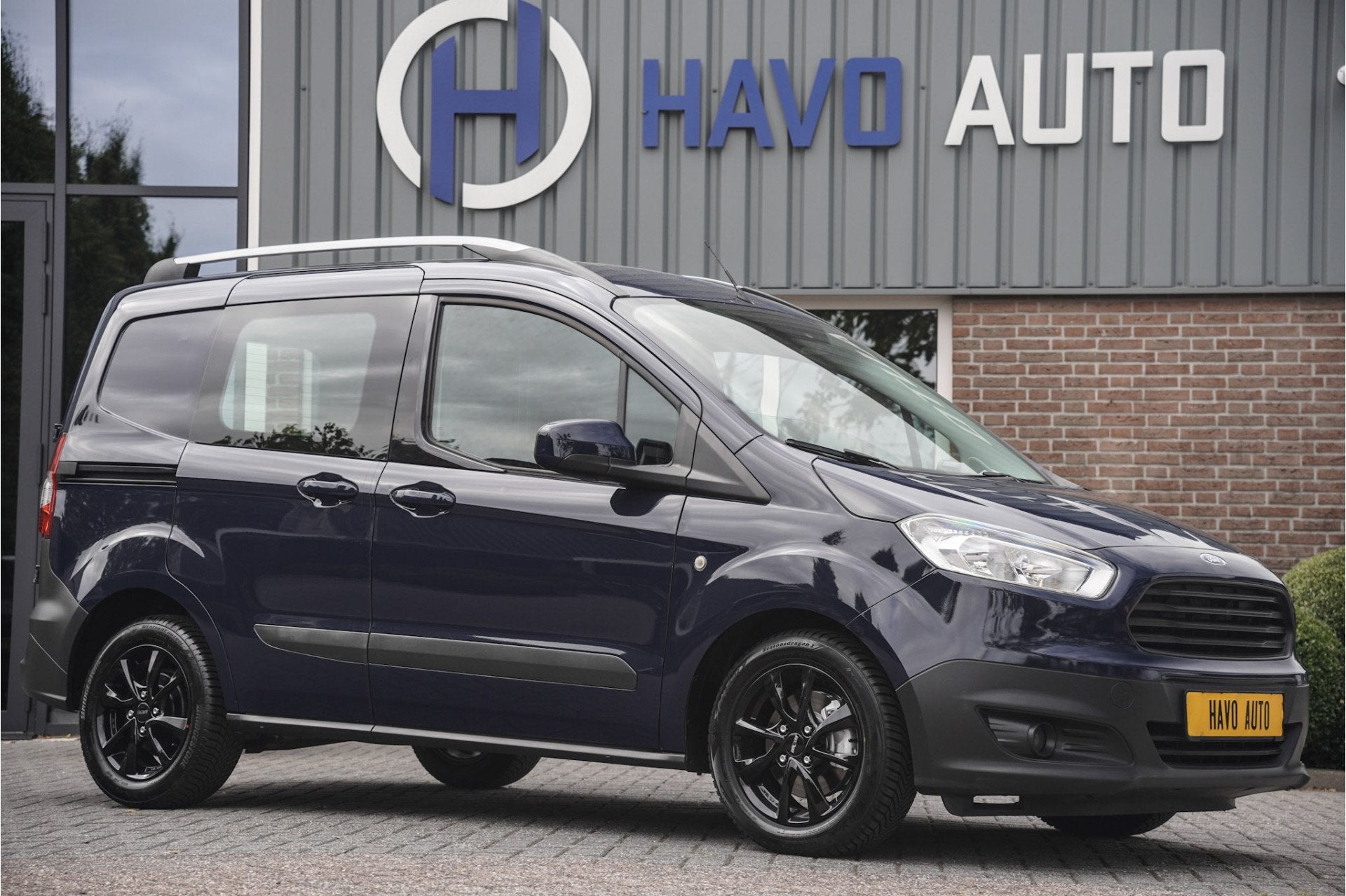 Ford Transit Courier 1.0 Benzine, AIRCO, LM-VELGEN INCL. BTW, Gebruikt, Zwart, Blauw, Origineel Nederlands