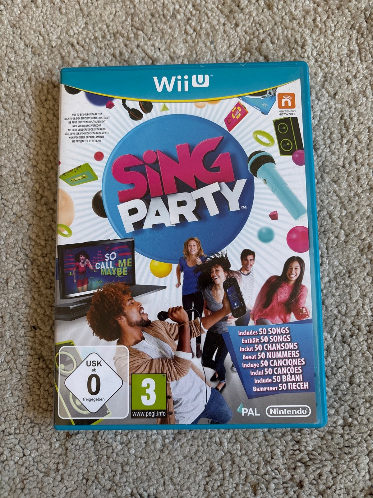Sing Party Wii U - Karaoke spel met 50 nummers, Muziek, Eén computer, Ophalen of Verzenden, Zo goed als nieuw