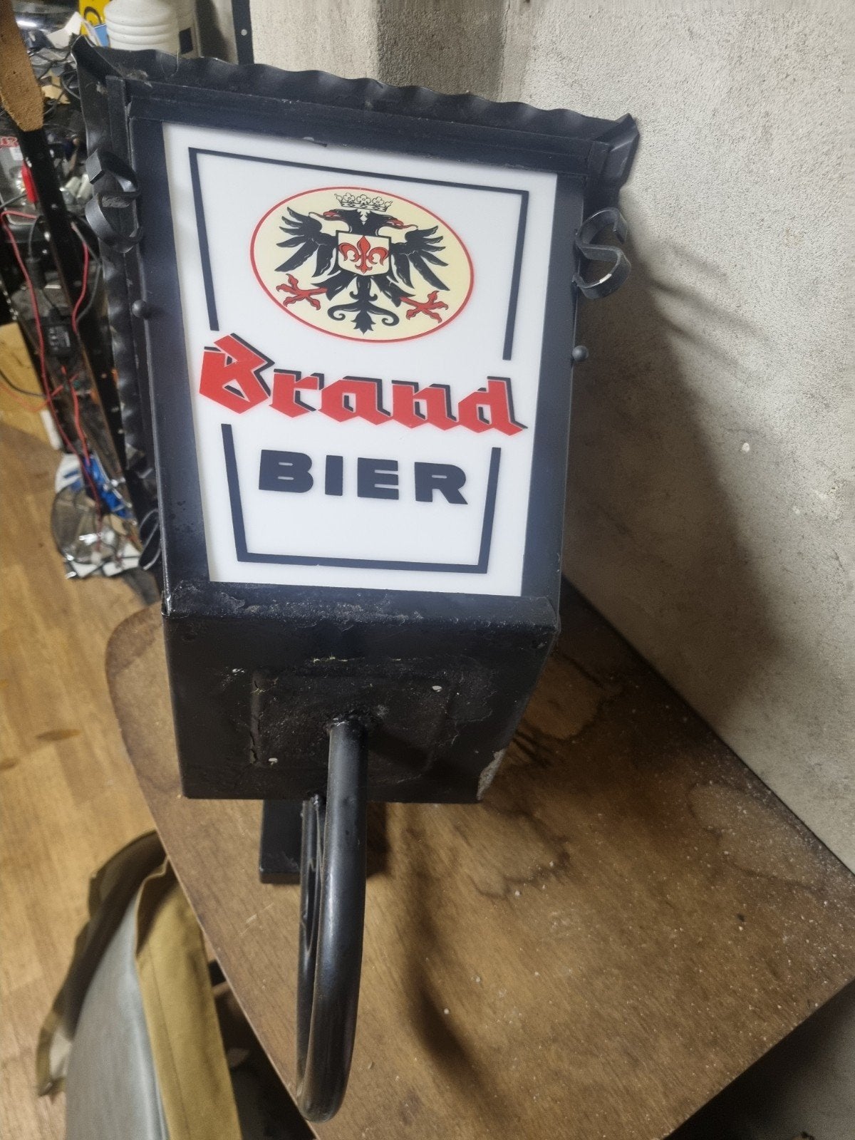 Grote Brand Bier Reclame Lamp / Wandlamp, Verzamelen, Biermerken, Ophalen