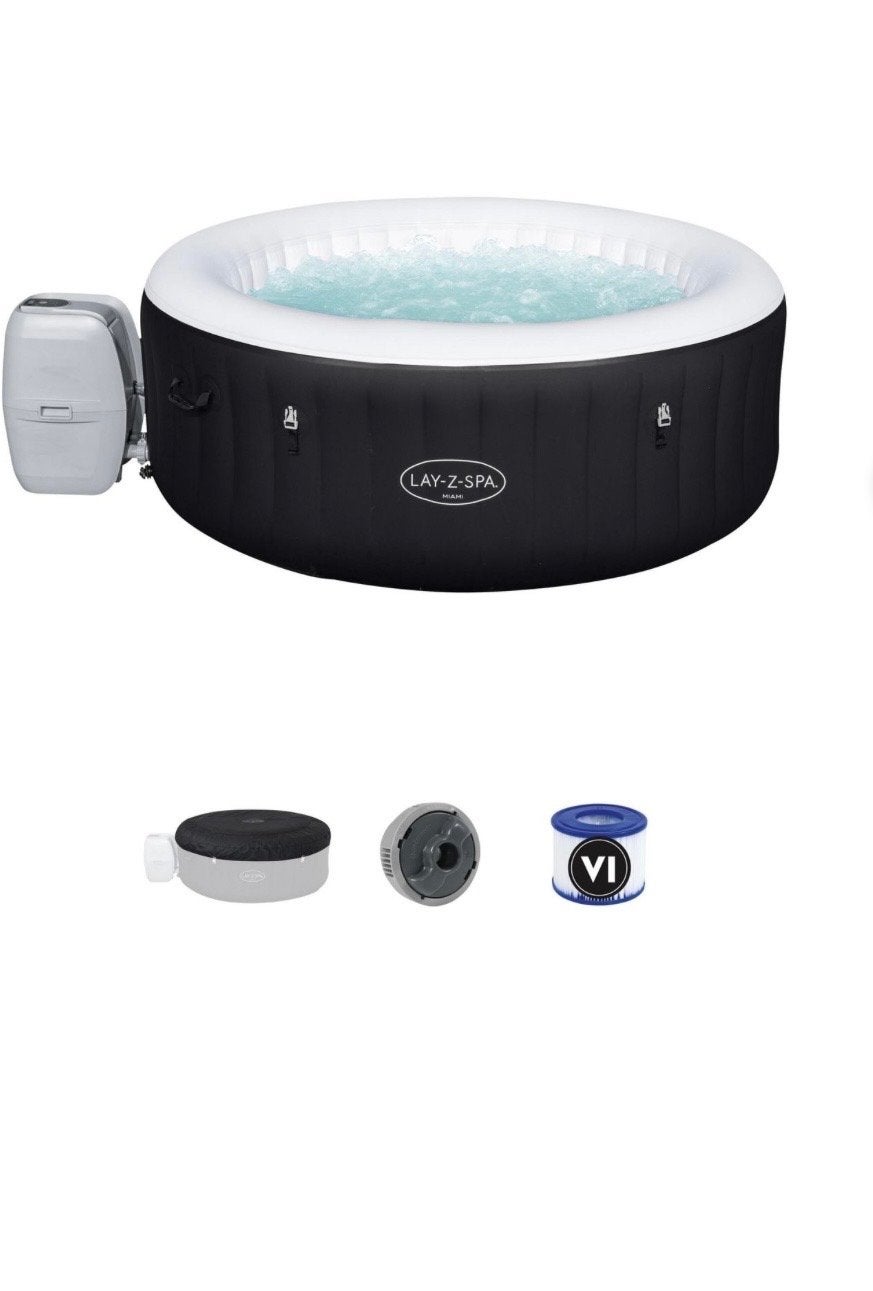 Lay-Z-Spa Miami Opblaasbare Jacuzzi met Pomp en Filter, Ophalen, Zo goed als nieuw, Filter, Opblaasbaar