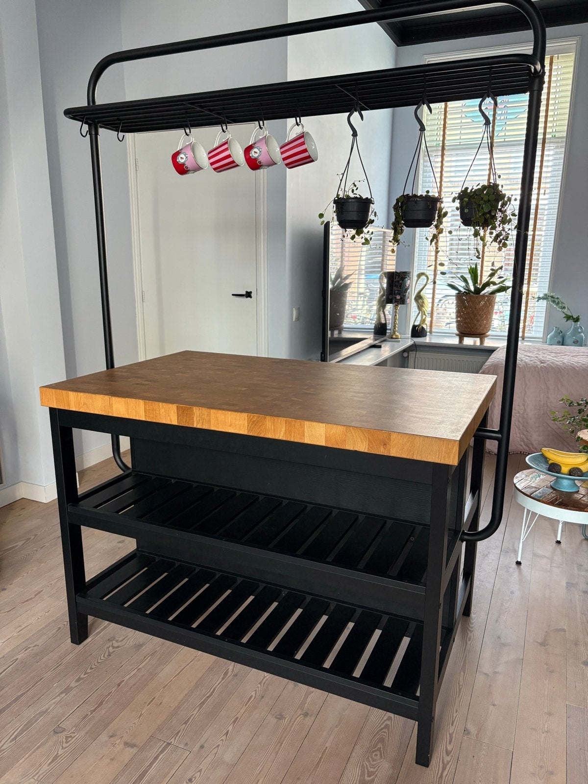 IKEA Vadholma keukeneiland met opbergrek, Ophalen, Hout, IKEA, Keukentrolley