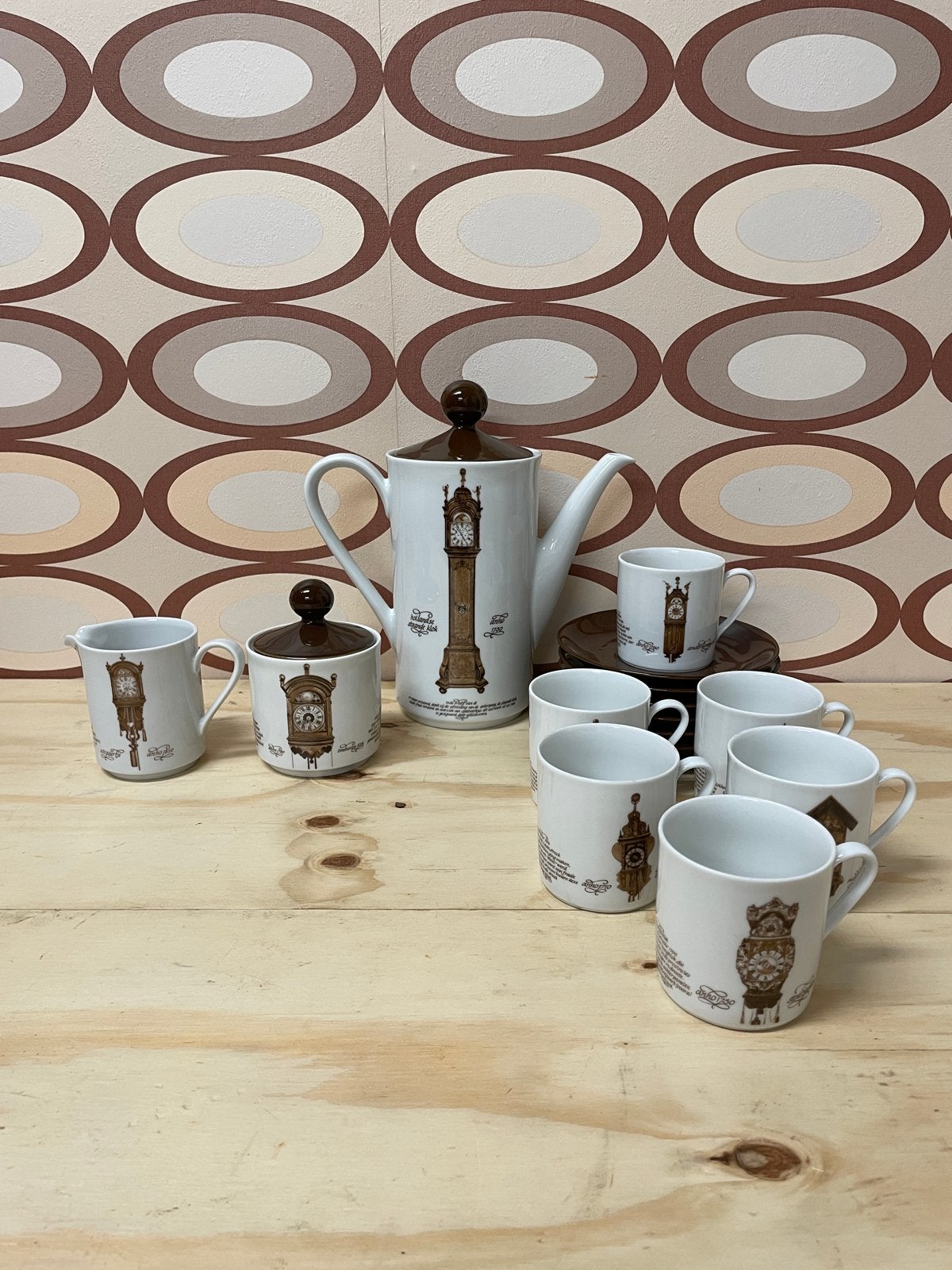 Vintage Nutroma klokkenservies - retro - seventies, Ophalen of Verzenden