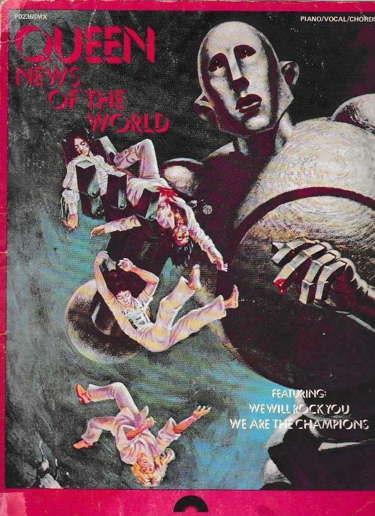 Piano Vocal Chords--QUEEN--News of The World- Songbook 1978, Gebruikt, Gitaar, Ophalen of Verzenden, Artiest of Componist