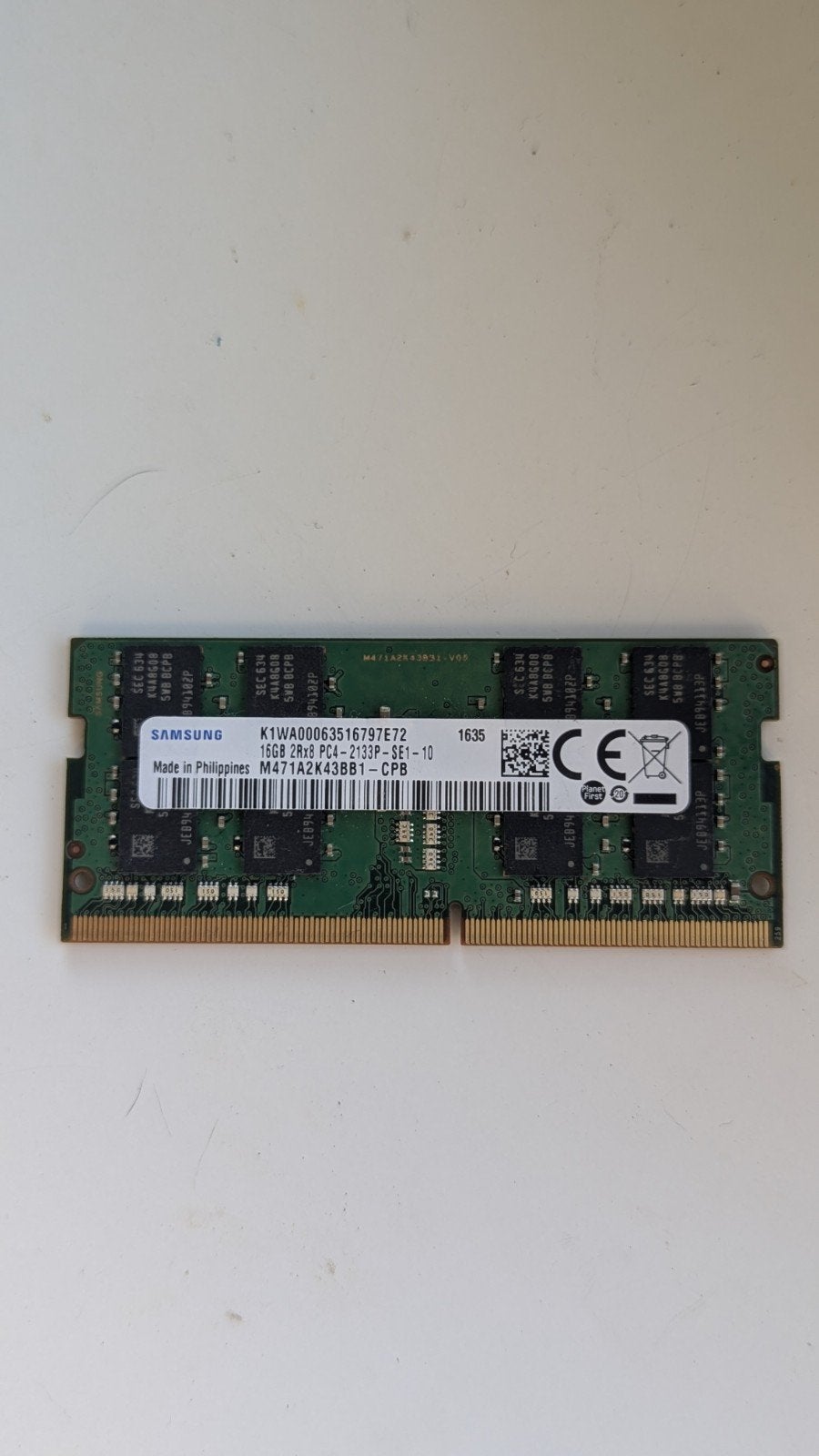 Samsung ddr4 ram geheugen laptop 16gb, Computers en Software, RAM geheugen, Ophalen of Verzenden, DDR4, Laptop, 16 GB