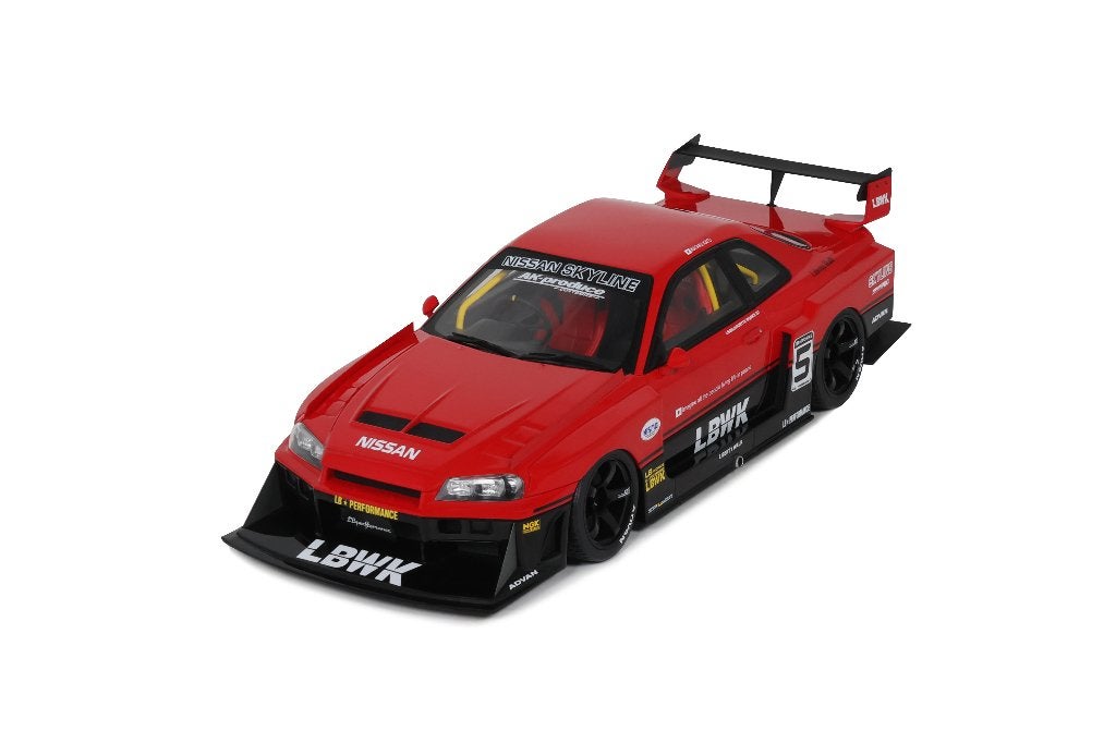 1:18 Nissan Skyline R34 GT-R LB Super Silhouette Active Red, Overige merken, Auto, ., Nieuw