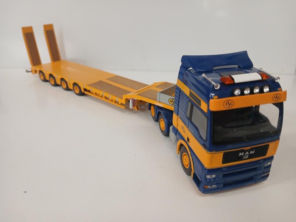 Zeldzame MAN dieplader comby van " ASG ", Ophalen of Verzenden, Zo goed als nieuw, Bus of Vrachtwagen, Wsi
