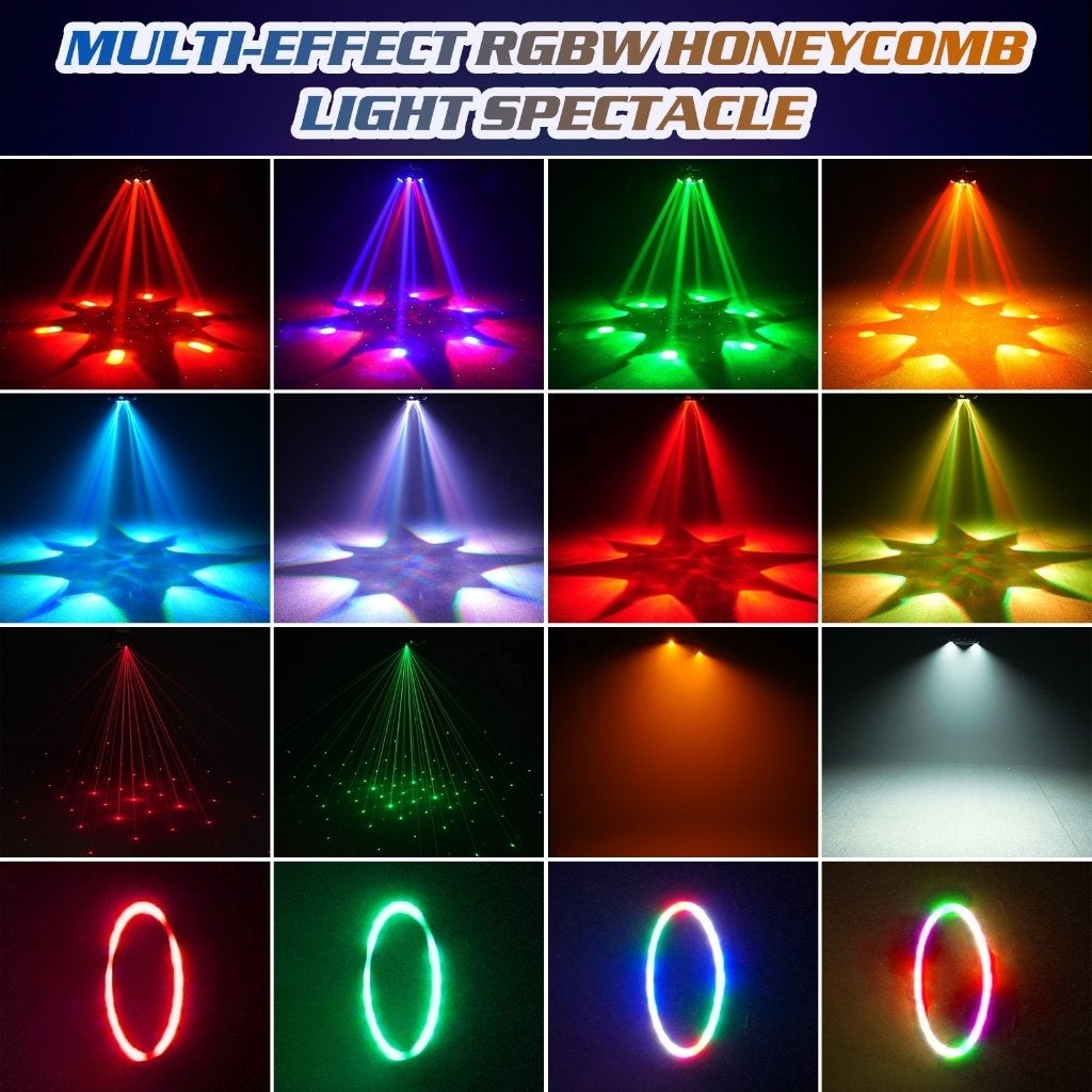 DJLicht 150W LED RGBW Zesarmige Laser Beam Moving Head, Geluidgestuurd, ., Nieuw, Ophalen of Verzenden