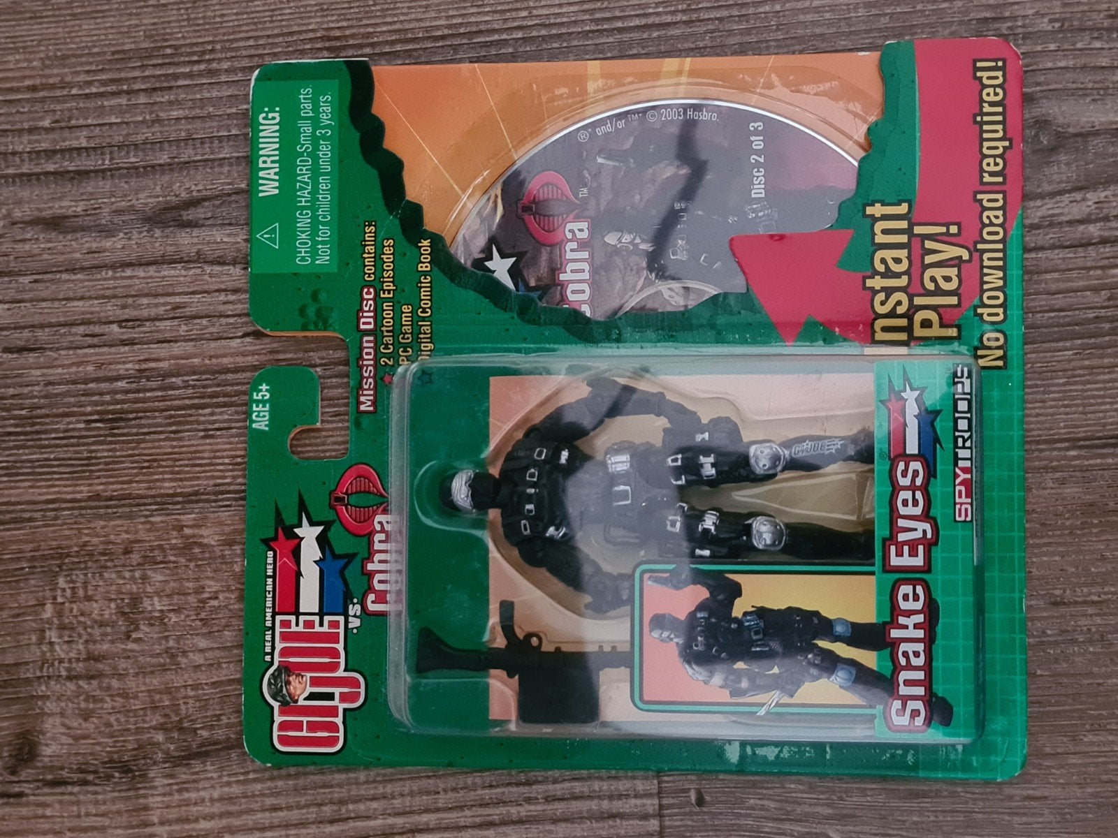G.I. Joe vs. Cobra Spy Troops Snake Eyes Actiefiguur, Ophalen of Verzenden, Nieuw