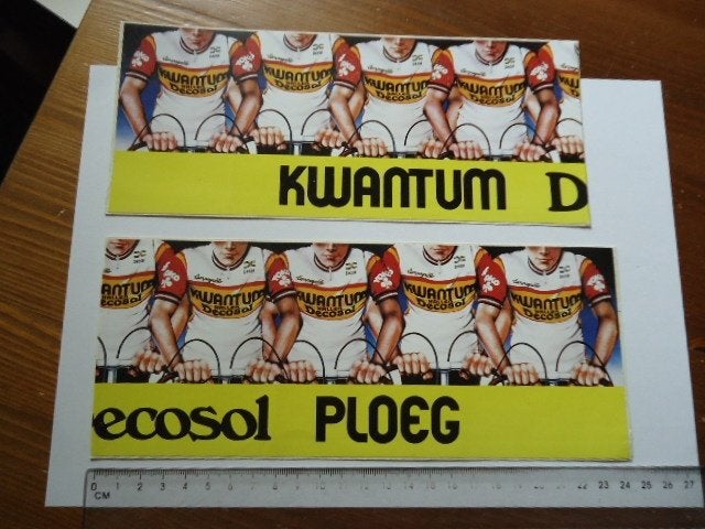 sticker oud Wielrennen KWANTUM Zoetemelk RAAS Van der Poel, Verzenden, Zo goed als nieuw, Bedrijf of Vereniging
