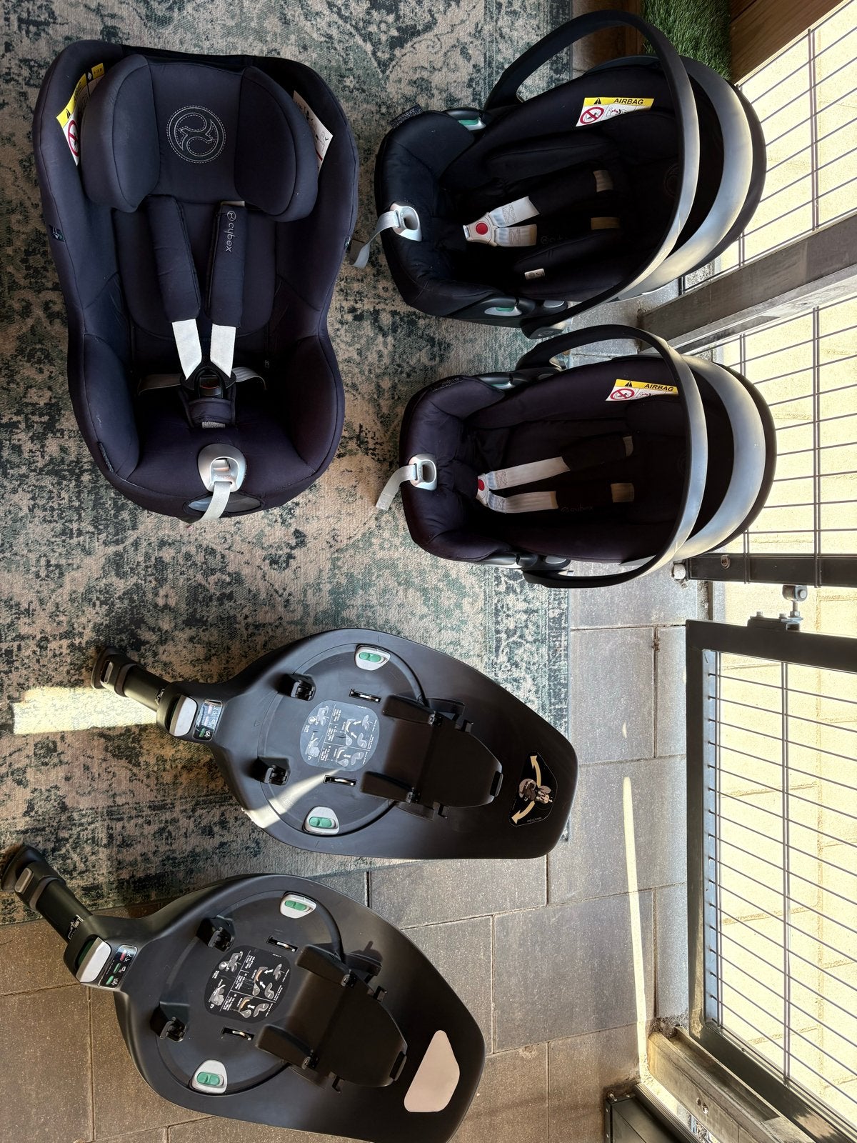 Cybex Z2 autostoel set. Zie beschrijving!, Autogordel of Isofix, Gebruikt, 0 t/m 18 kg, Verstelbare rugleuning