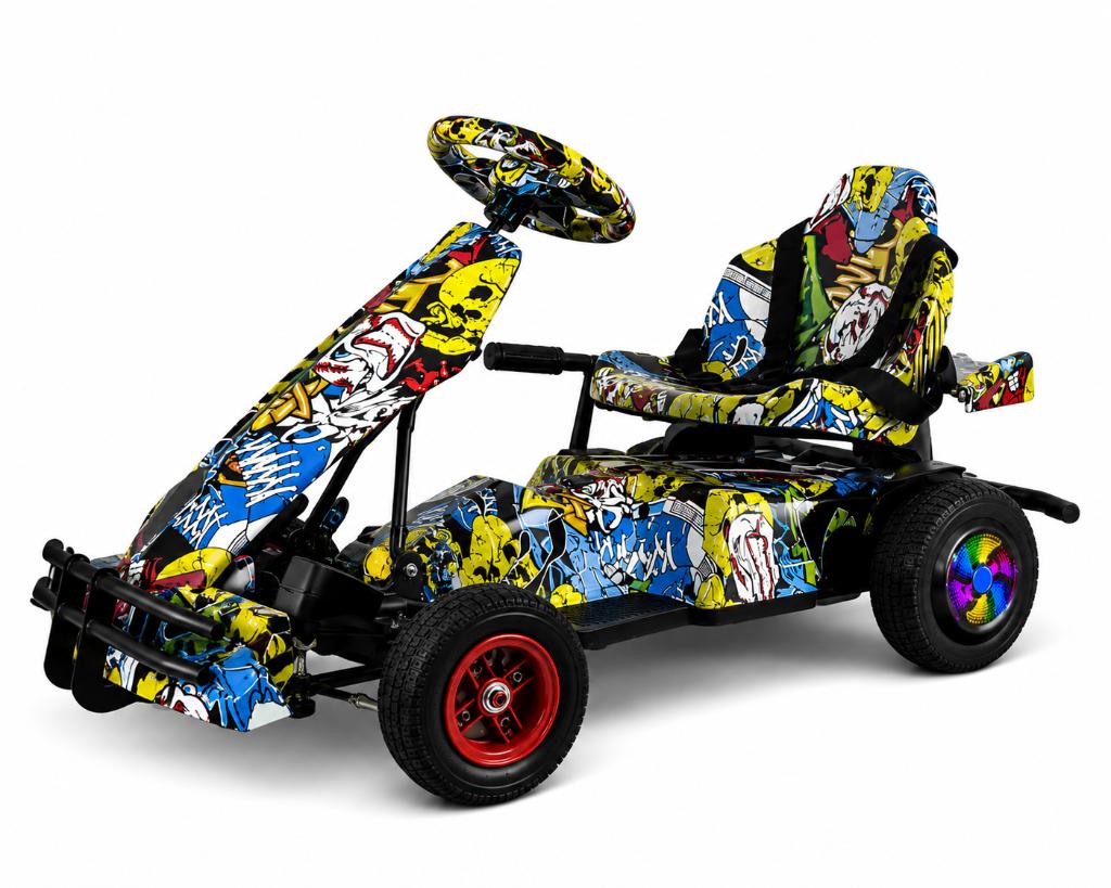 Flaming elektrische drift kart 36v 250w blauw/rood – 25km, Ophalen of Verzenden, Nieuw