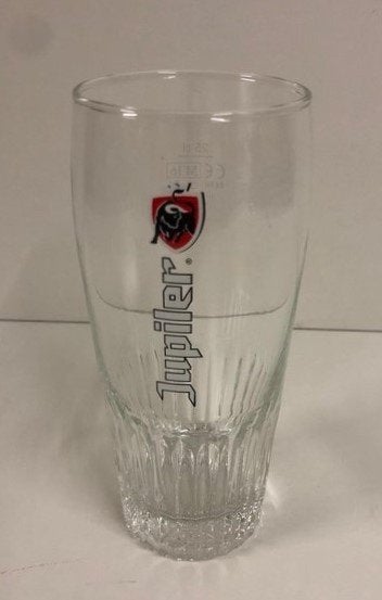 Jupiler Bierglas. Afmeting Ø 6,8x15 cm. Inhoud 25 cl., Verzamelen, Biermerken, Ophalen of Verzenden, Zo goed als nieuw, Glas of Glazen
