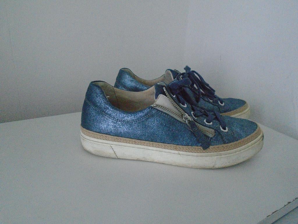 Gabor Stoere Sneakers met Ritsen maat 5,5 G =38,5 ZGAN, Gabor, Verzenden, Blauw, Sneakers of Gympen