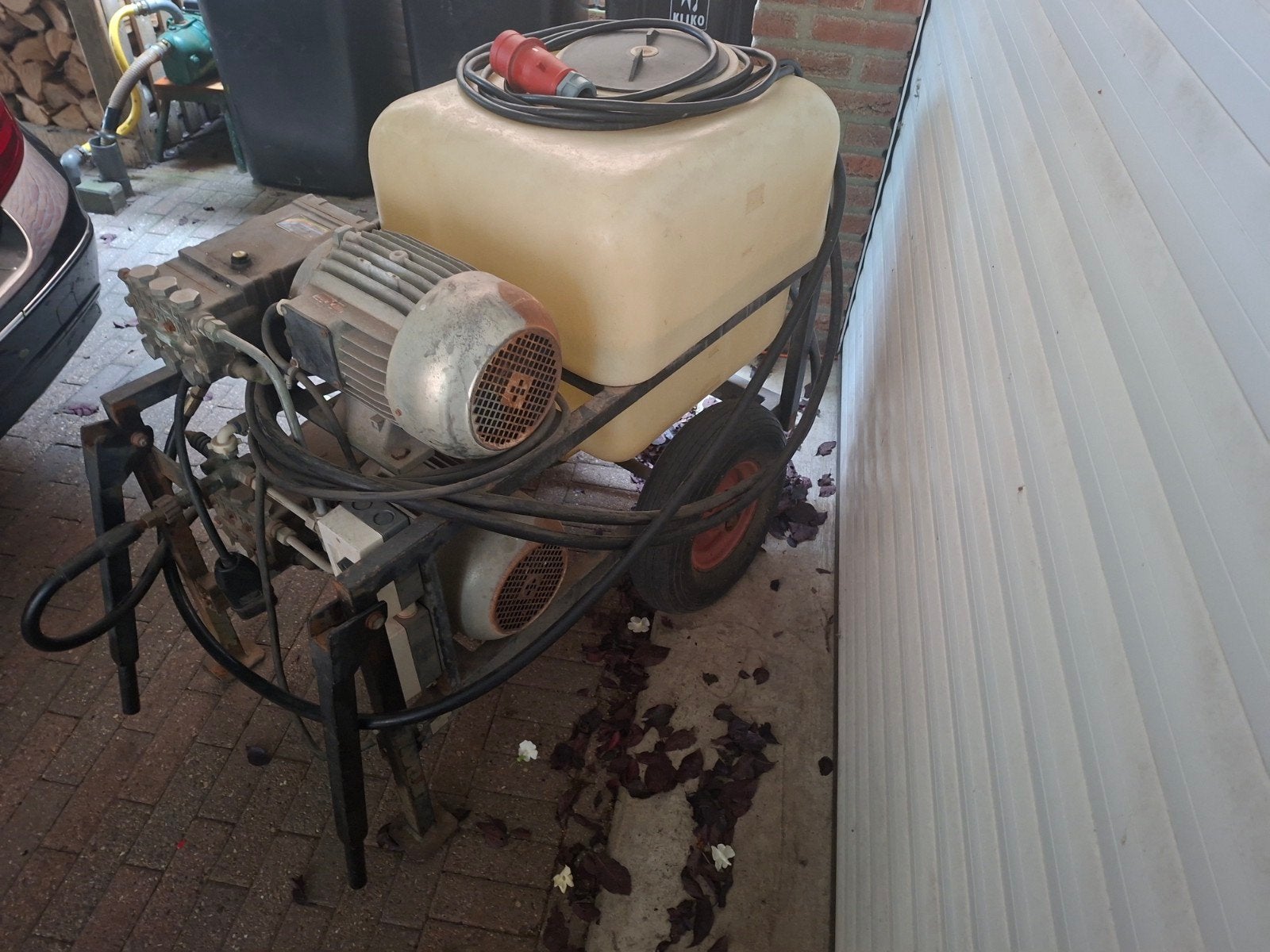 Hogedrukreiniger met 2 General TS 2021 pompen en motoren, Ophalen, Gebruikt, Elektrisch, General