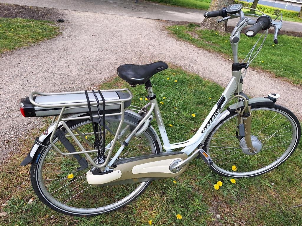 IN ZEER NETTE STAAT GAZELLE ORANGE ELEKTRISCHE DAMESFIETS, Fietsen en Brommers, Fietsen | Dames | Damesfietsen, Ophalen, 47 tot 50 cm