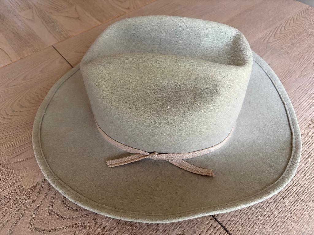 Vintage Marlboro Country Hoed / STETSON Style ca 1980, Hoed, 57 cm (M, 7⅛ inch) of minder, Gedragen, Marlboro