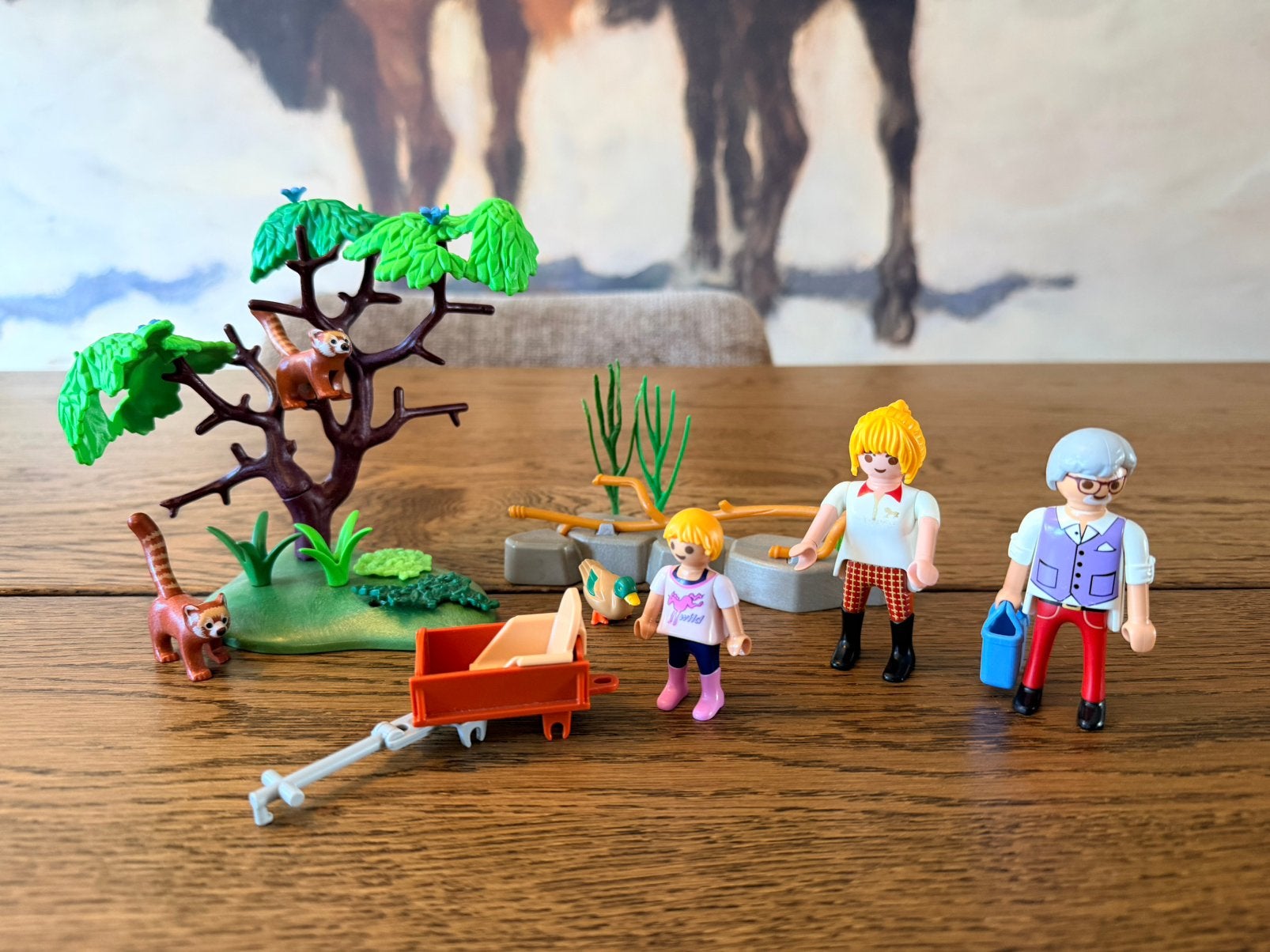 Platmobil set 70344 Family Fun met rode panda’s, Gebruikt, Complete set, Figuren, Family fun