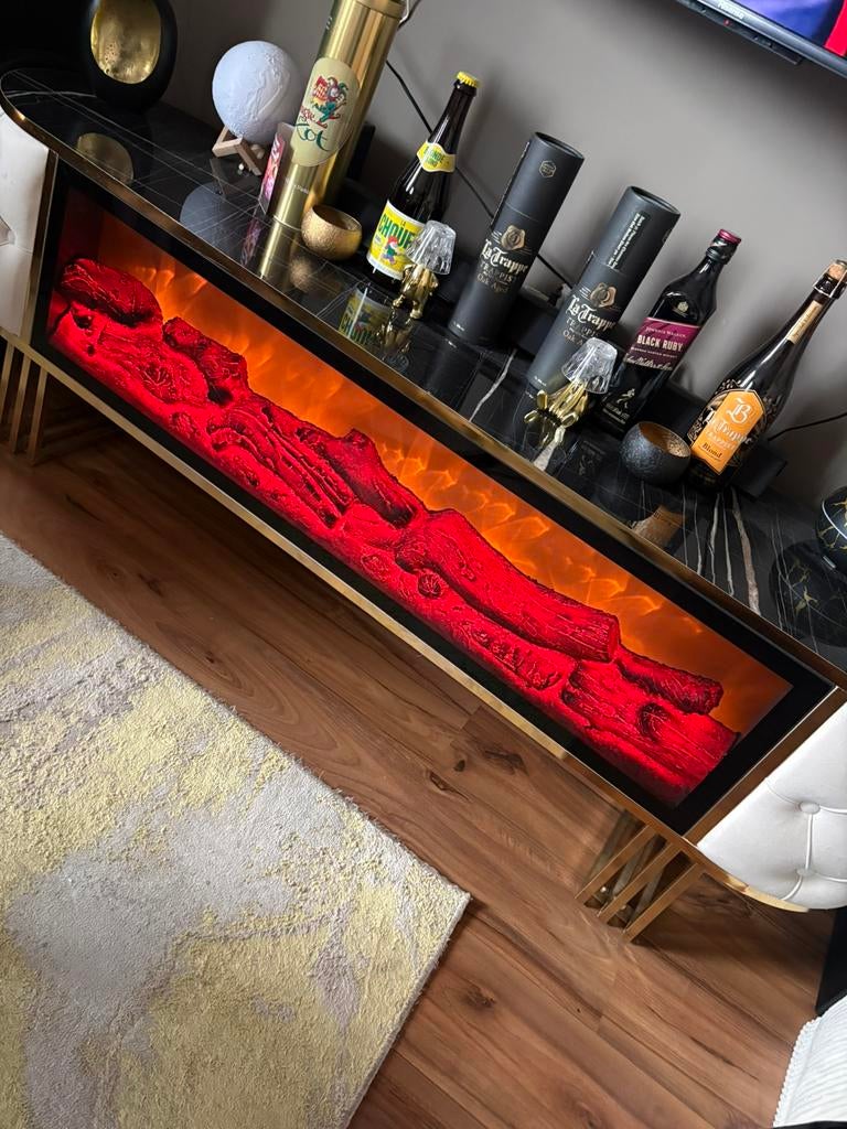 Luxe TV Meubel met Sierhaard (3 kleuren), Huis en Inrichting, Kasten | Televisiemeubels, Ophalen, Overige materialen, Gebruikt