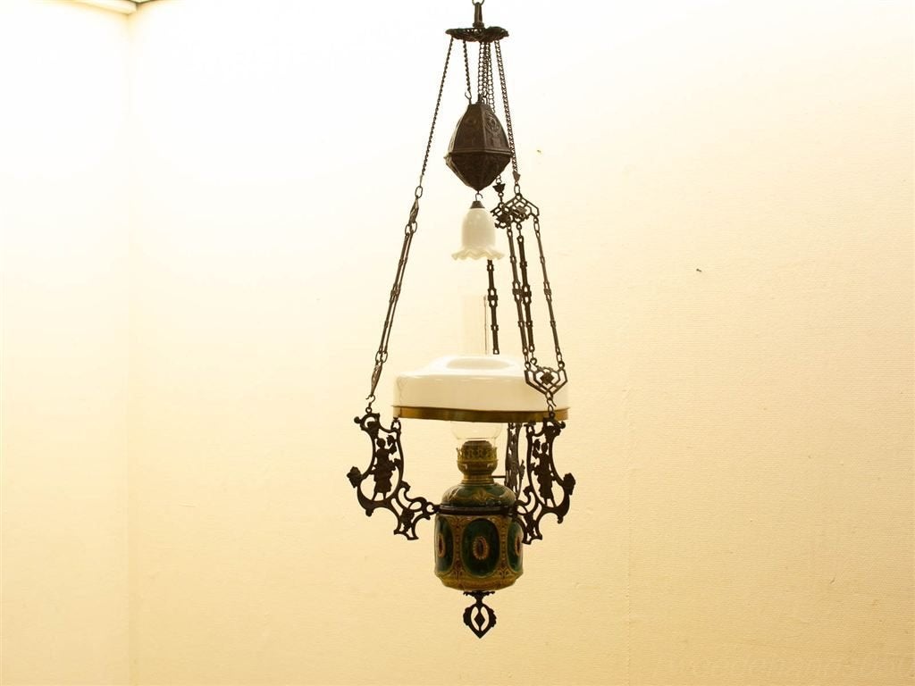 antieke hangende olielamp 33933