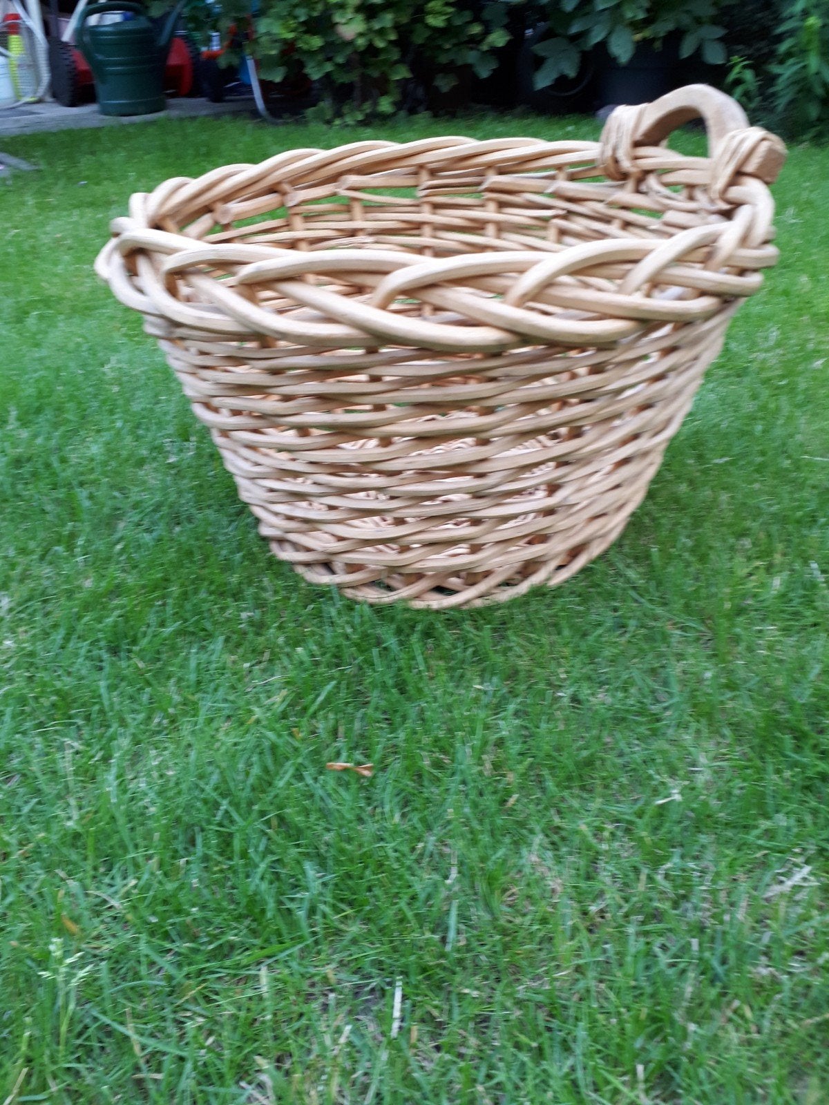 Grote mand/hout/speelgoed/planten, Ophalen, Rond, Riet
