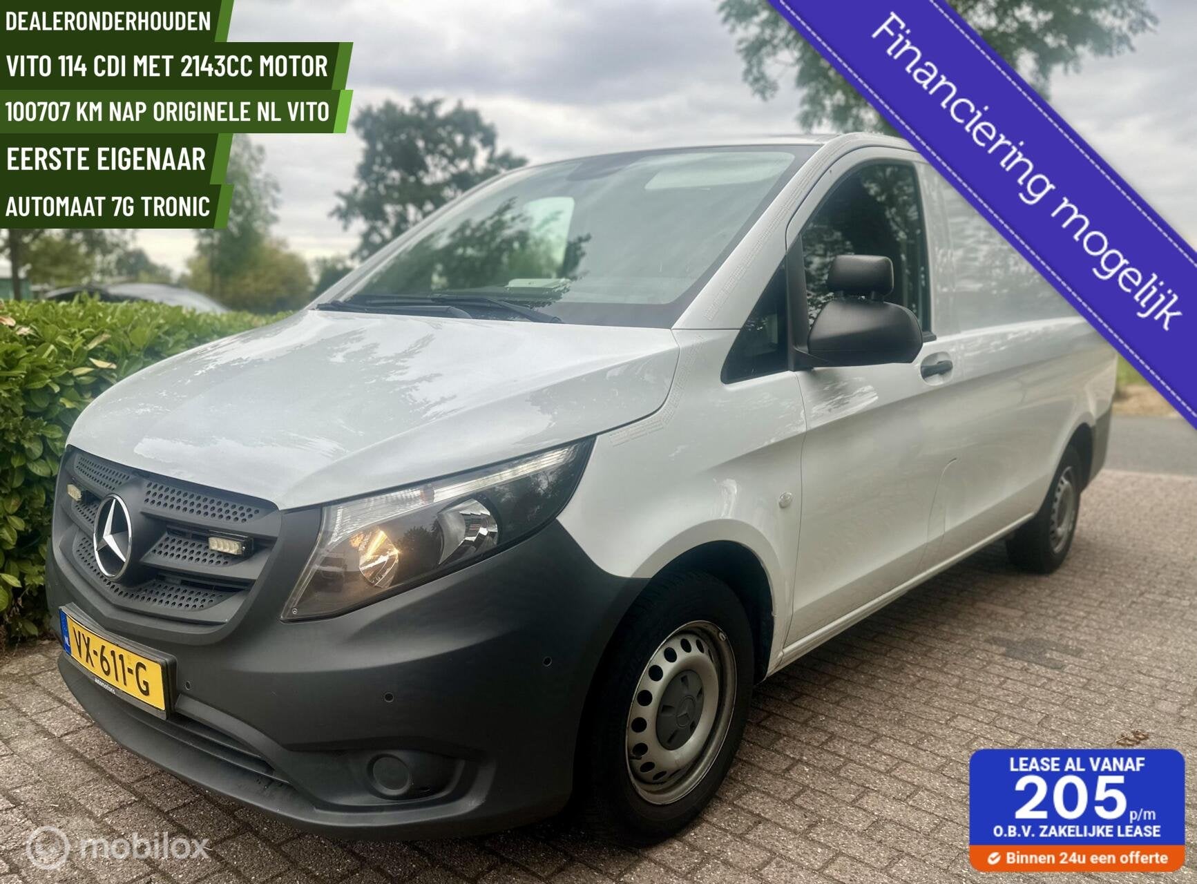 Mercedes benz Vito 114cdi Lang Automaat 2143cc Airco PDC, Auto's, Bestelauto's, Automaat, Euro 5, Gebruikt, 4 cilinders