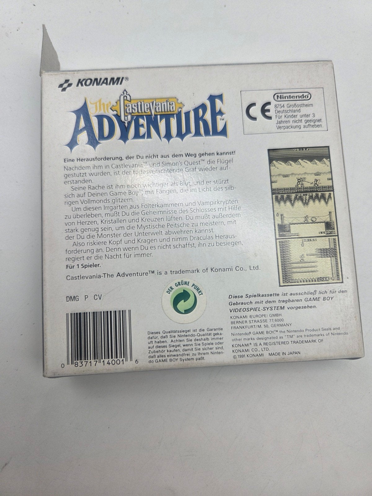 The Castlevania Adventure Game Boy (DMG-CV-NOE), Avontuur en Actie, Gebruikt, Konami Digital Entertainment B.V., 1183 NW Amstelveen, Nederland