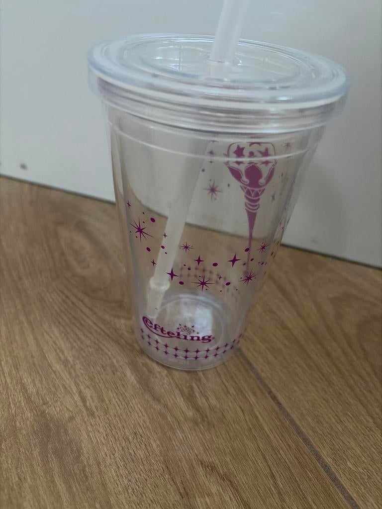 Efteling drinkbeker met rietje, Ophalen of Verzenden, Gebruikt, Gebruiksvoorwerp