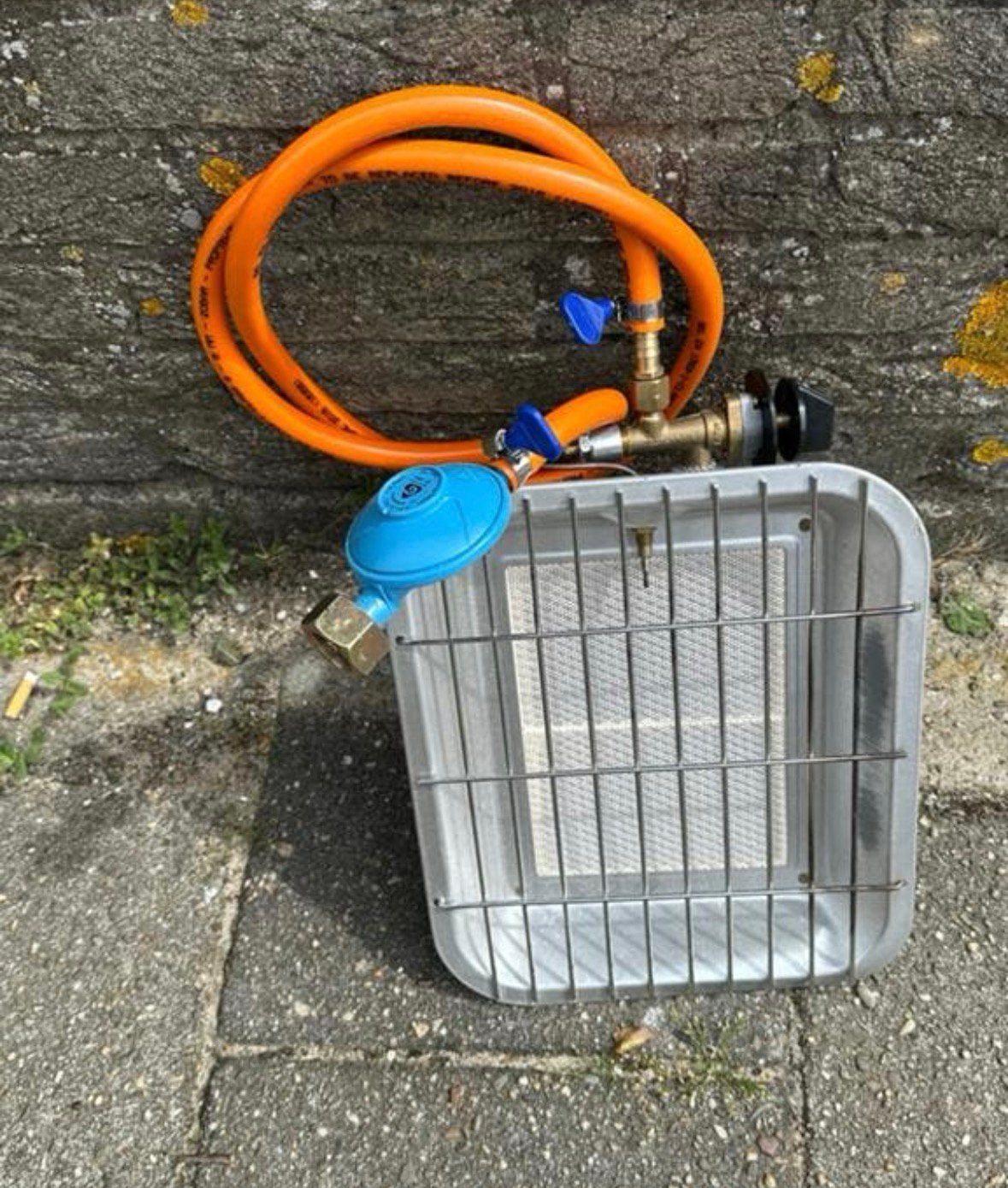 Terrasverwarmer op gas met slang en drukregelaar, Caravans en Kamperen, Kampeeraccessoires, Ophalen of Verzenden, Nieuw