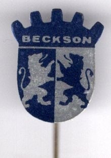 Beckson Becker's Sons - Brummen blik fiets speldje ( H_065), Verzenden, Zo goed als nieuw, Transport, Speldje of Pin