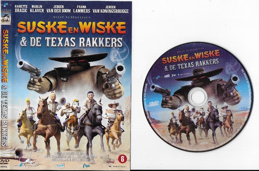 Dvd Nr220 suske en wiske en de texas rakkers, Alle leeftijden, Ophalen of Verzenden, Zo goed als nieuw