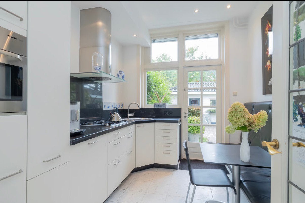 Poggenpohl keuken incl. apparatuur, Ophalen, Wit, Hoekkeuken, Graniet of Steen