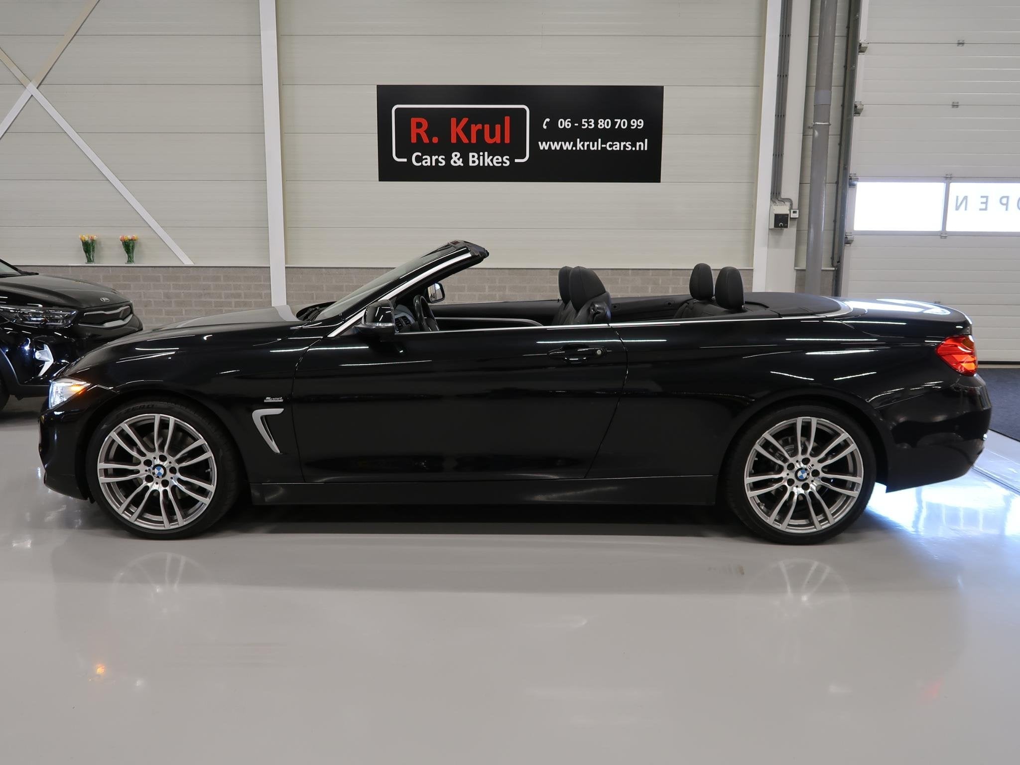 BMW 4-serie Cabrio 430i High Executive Sport 252pk Zwart Lee, Auto's, Automaat, Achterwielaandrijving, Gebruikt, 4 stoelen