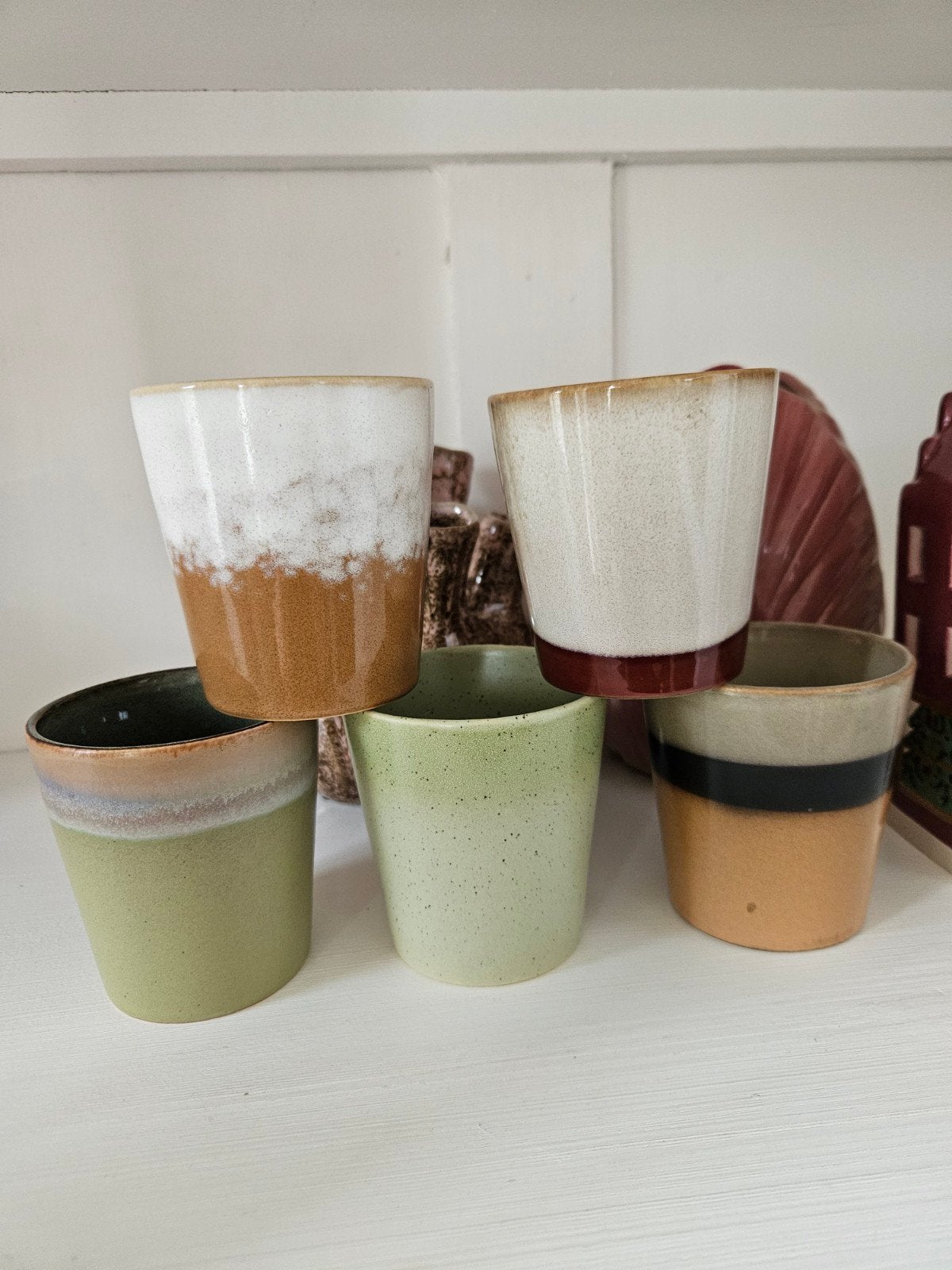 HK living 5 koffie kopjes, Huis en Inrichting, Keramiek, Ophalen of Verzenden, Zo goed als nieuw, Overige stijlen