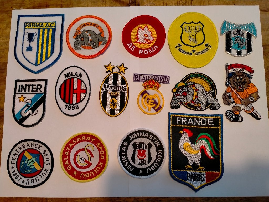 Parma AS Roma Juventus Galatasaray voetbal patches emblemen, Verzamelen, Sportartikelen en Voetbal, Verzenden, Nieuw, Buitenlandse clubs
