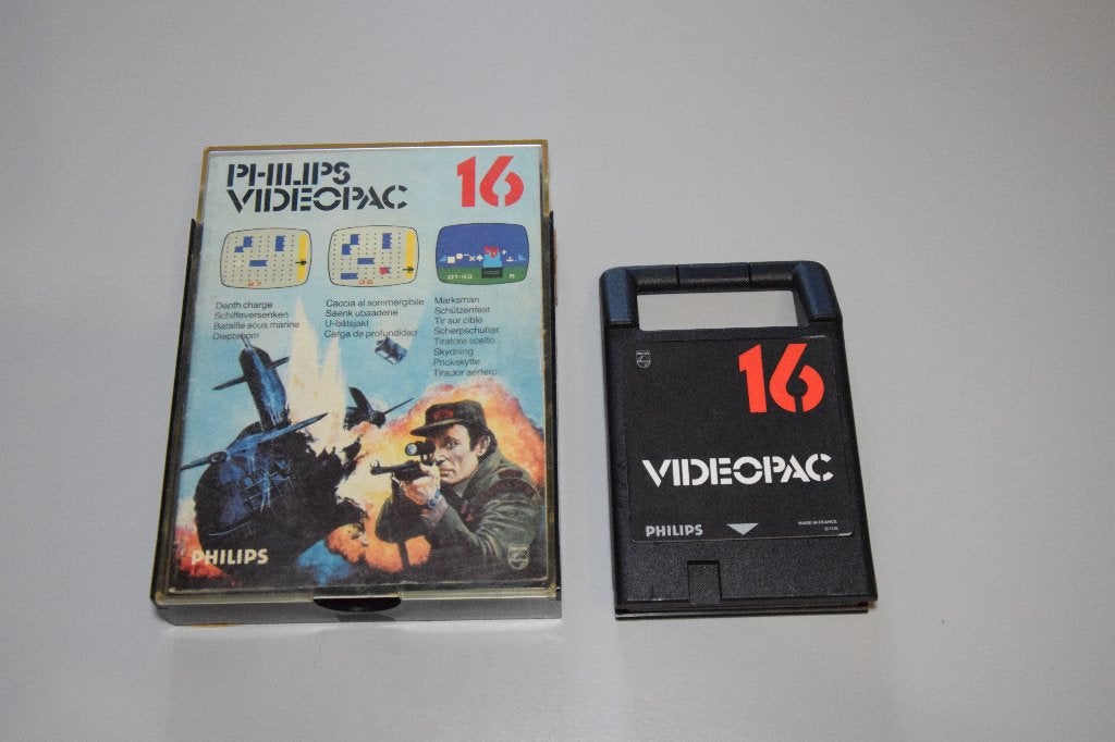 Philips Videopac : Depth Charge / Marksman (16), Gebruikt, 1 speler, Ophalen of Verzenden, Vanaf 3 jaar