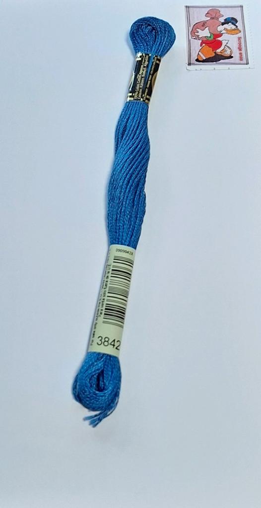 DMC mouline, blauw 3842, 68314 ILLZACH, Ophalen of Verzenden, Borduurgaren of Zijde, DMC
