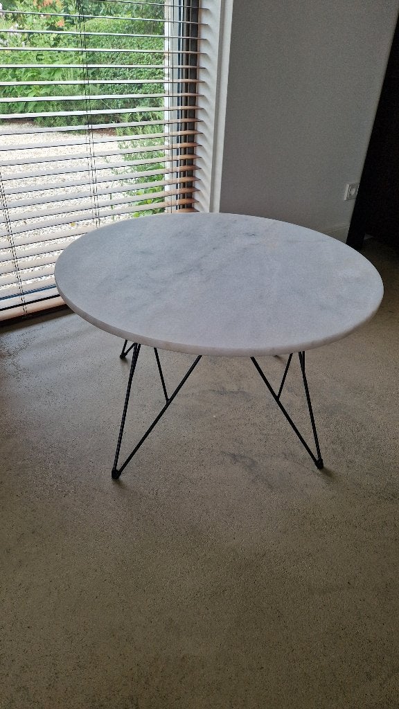 Salontafel marmer blad, Ophalen, Overige materialen, Gebruikt, 50 tot 100 cm