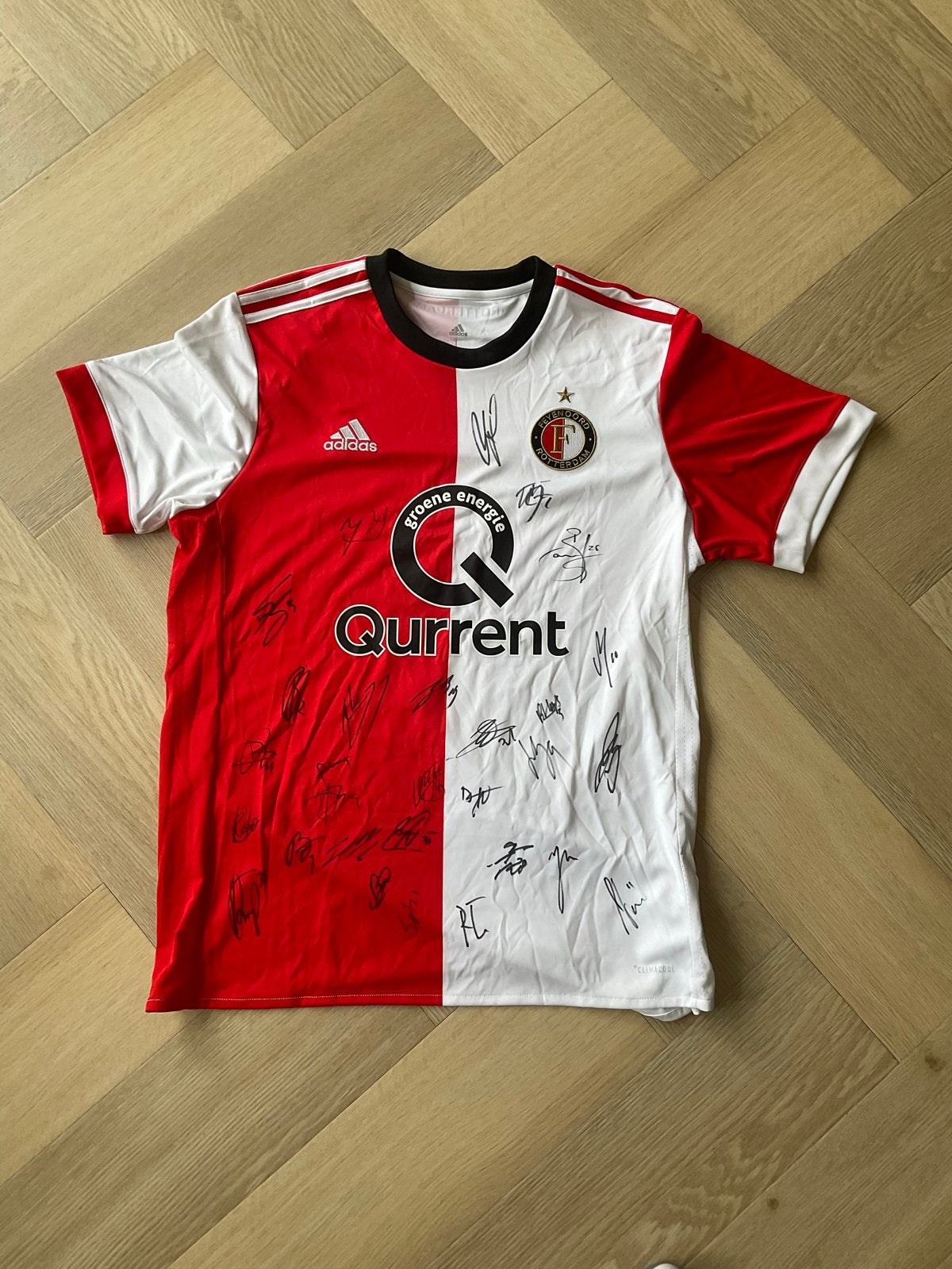 Gesigneerd Feyenoord Kampioensshirt, Kleding | Heren, Sportkleding, Zo goed als nieuw, Voetbal, Overige maten, Meerkleurig, Ophalen of Verzenden