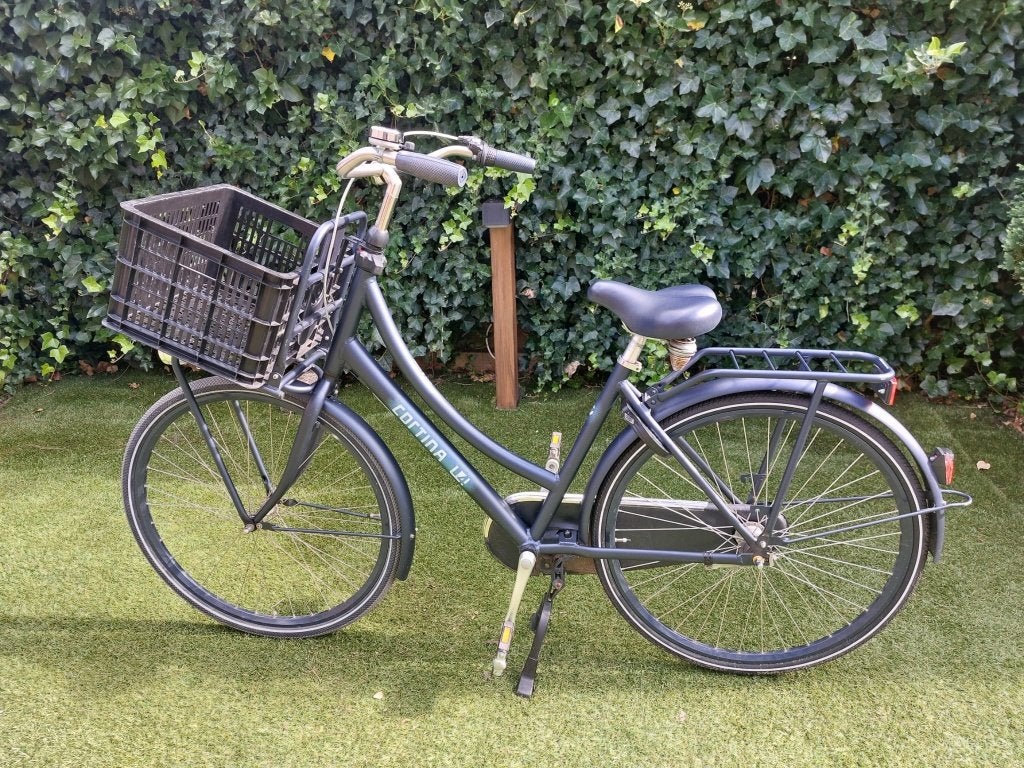 Blauwe Cortina U4 transport damesfiets 28 inch/frame 50 cm, Terugtraprem, Gebruikt, Versnellingen, 50 tot 53 cm