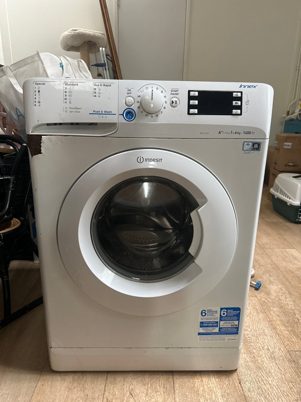 Indesit Innex Wasmachine 6kg 1400 toeren, 1200 tot 1600 toeren, Gebruikt, 4 tot 6 kg, Ophalen of Verzenden