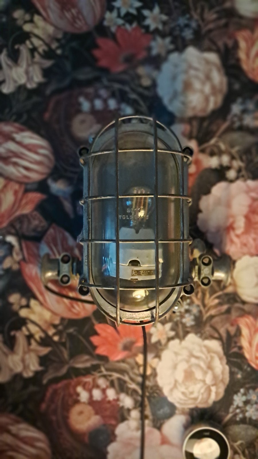 Vintage industriële wandlamp - scheepslamp, Ophalen