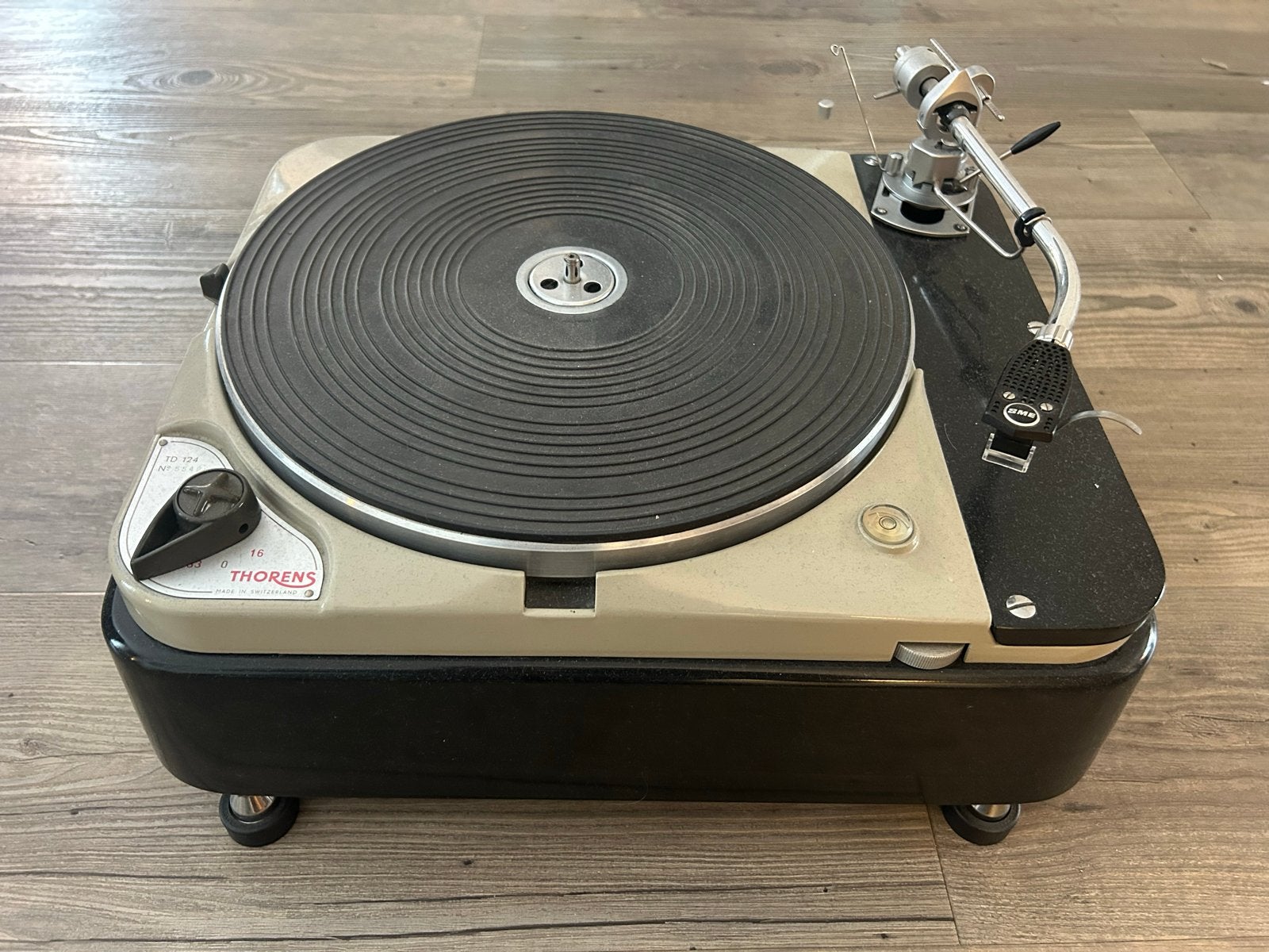 Thorens TD 124 MK1 Platenspeler met SME 3009 arm, Ophalen, Zo goed als nieuw, Platenspeler, Thorens