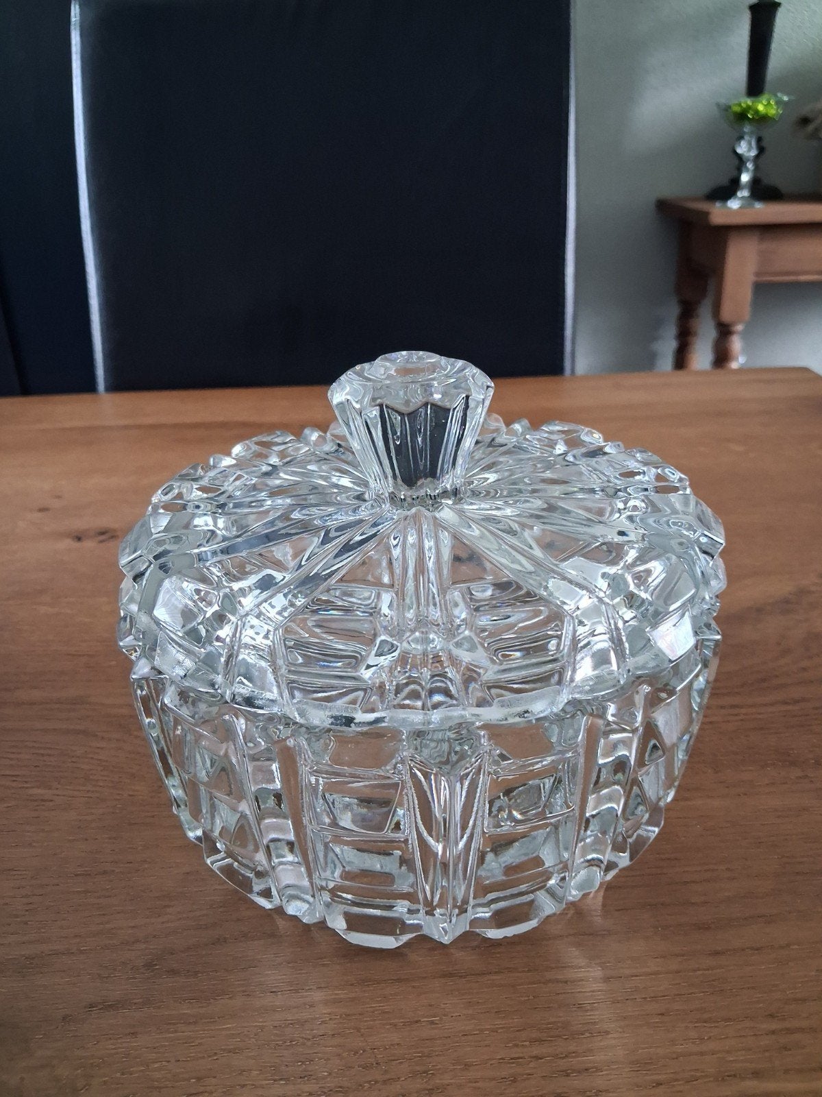 Art Deco kristallen bonbonniere op 12 voetjes, Ophalen of Verzenden