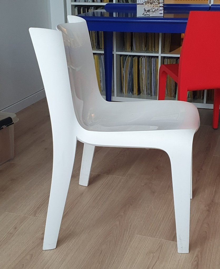 Alias Fly 4-poot Stoel Stapelbaar, Huis en Inrichting, Ophalen, Kunststof, Gebruikt, Wit